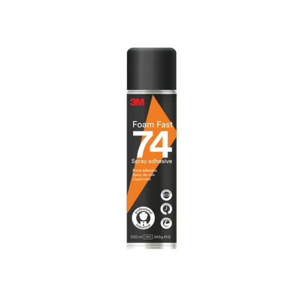 3M™ Foam Fast 74 Spray Adhesive, Orange, 500 ml