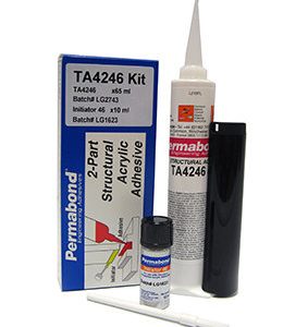 Permabond TA4246 and initiator 46 glass adhesive